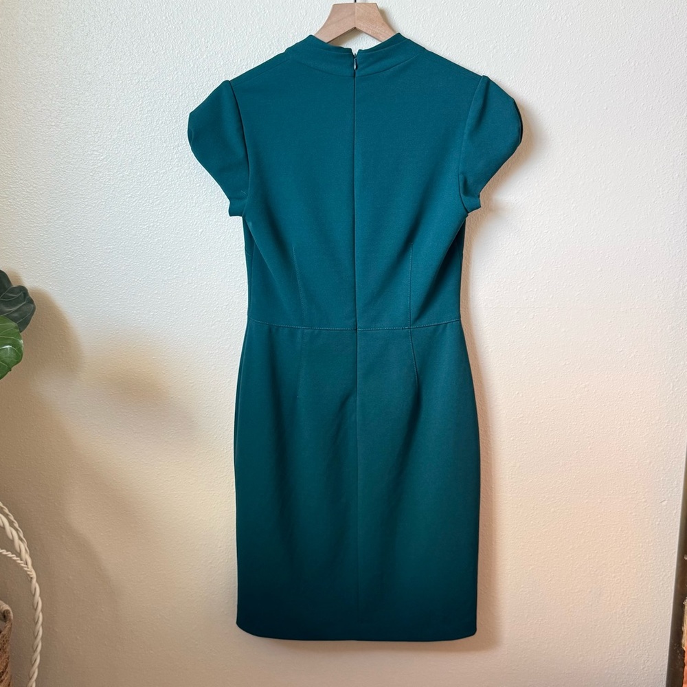 Betsey Johnson Teal V-Neck Mini Dress - Picture 2 of 5